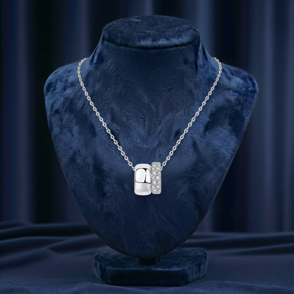 قلادة تالا مويسانيتي – ذهب أبيض – اللون D – VVS1