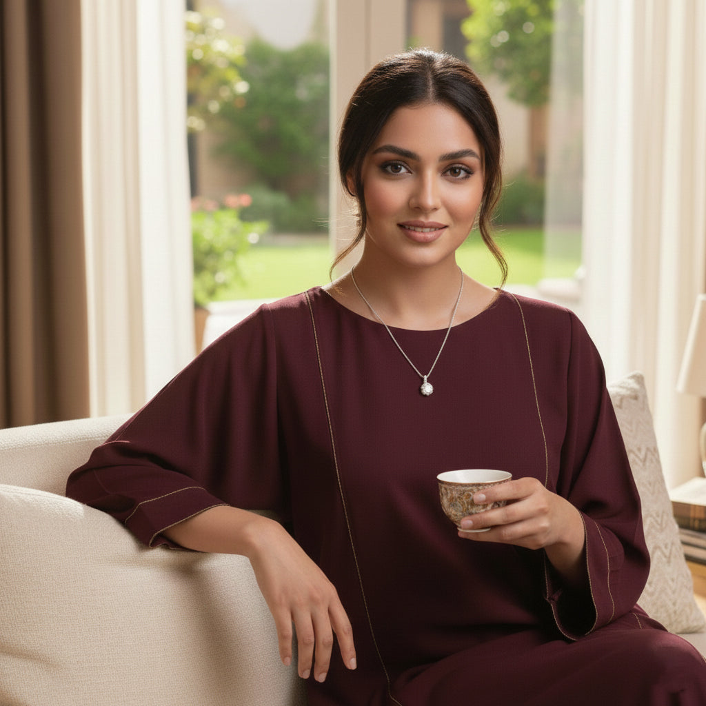 قلادة لينا الدائرية من الموزانيت – ذهب أبيض – لون D – VVS1