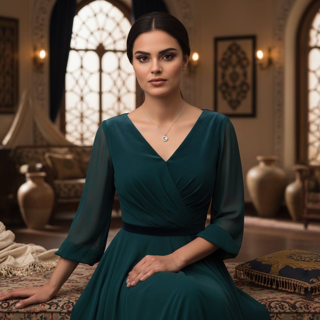 Hala Moissanite Pendant – White Gold – D Colour – VVS1