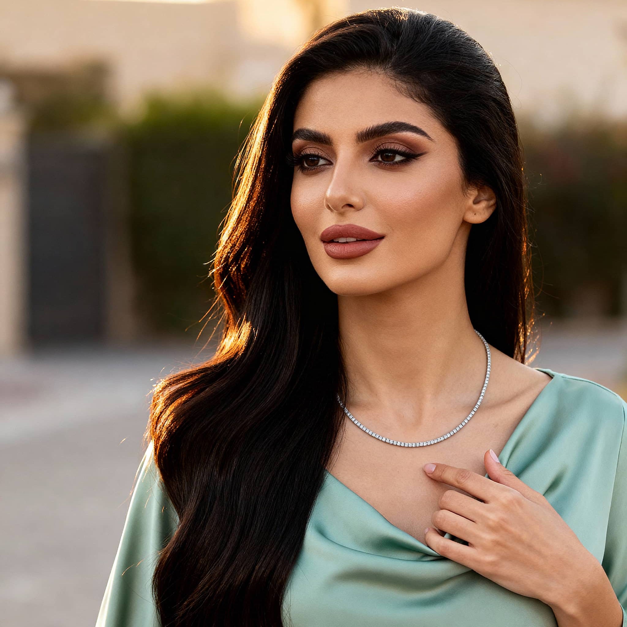 2MM MOISSANITE TENNIS NECKLACE - WHITE GOLD