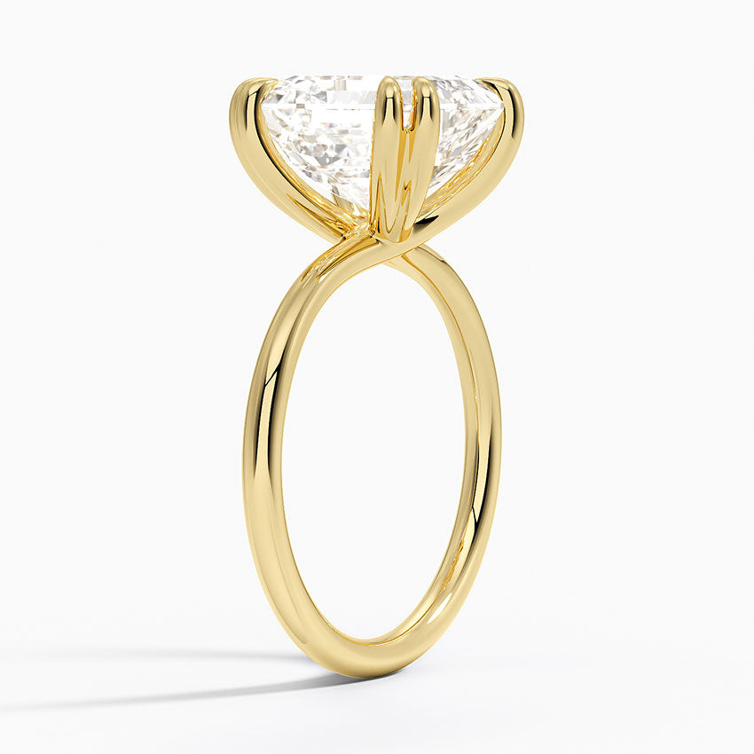 خاتم سوليتير مقطوع من ASSCHER