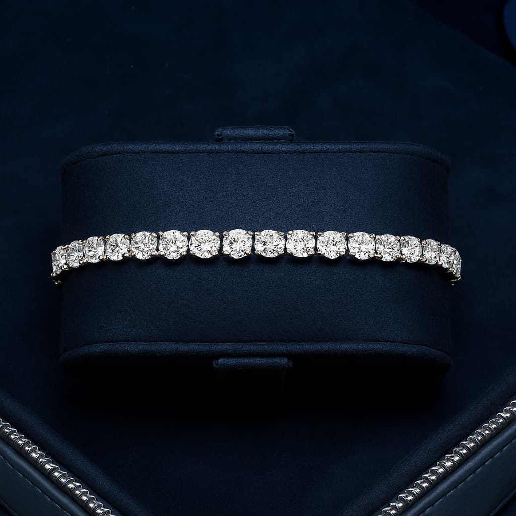 MEN'S 4MM TENNIS BRACELET - SILVER