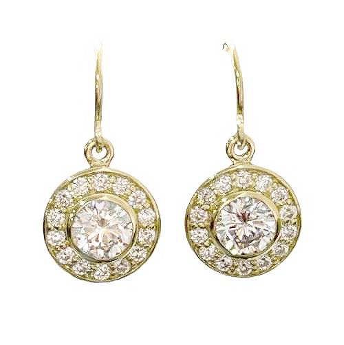 BRILLIANT CUT ANTIQUE DROP EARRINGS