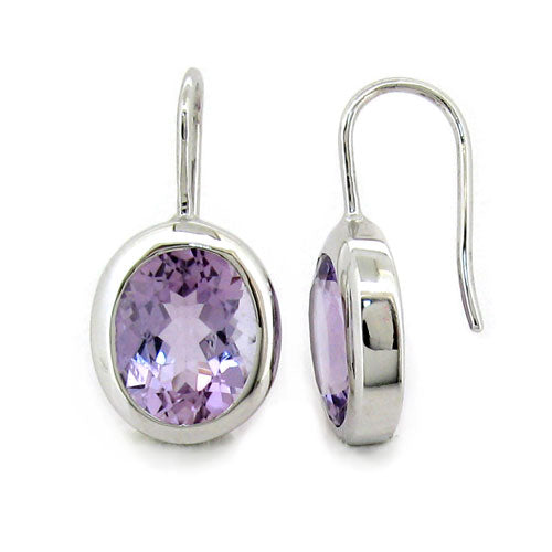 4CT Oval-Cut BEZEL DROP EARRINGS