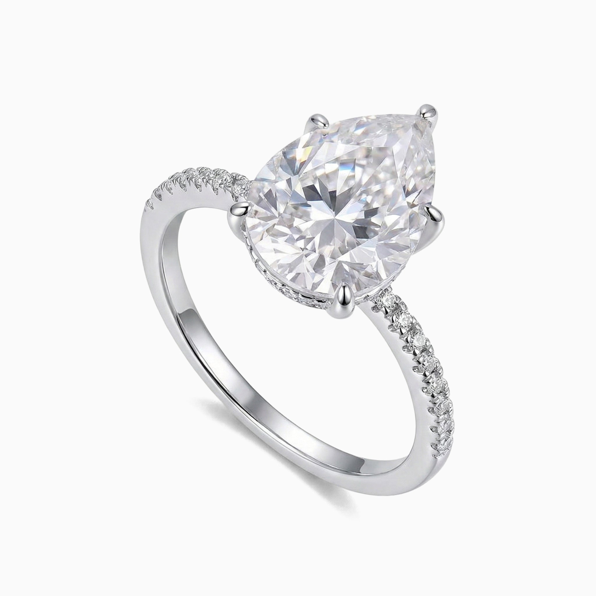 Eden 6.5 MM Ring Moissanite - WHITE GOLD