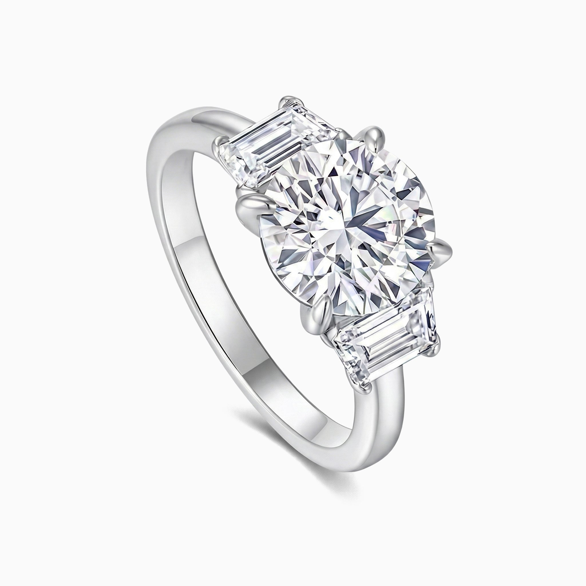 Miska Moissanite Ring – White Gold – D Colour – VVS1