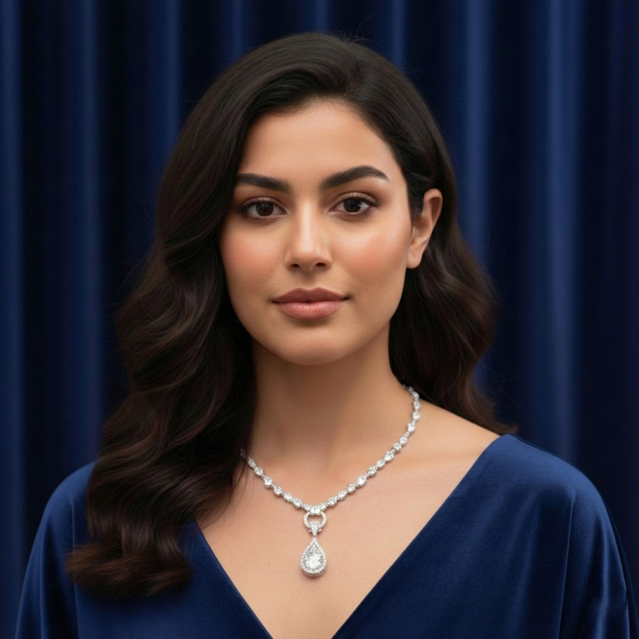 Rayan Moissanite Necklace – White Gold – D Colour – VVS1