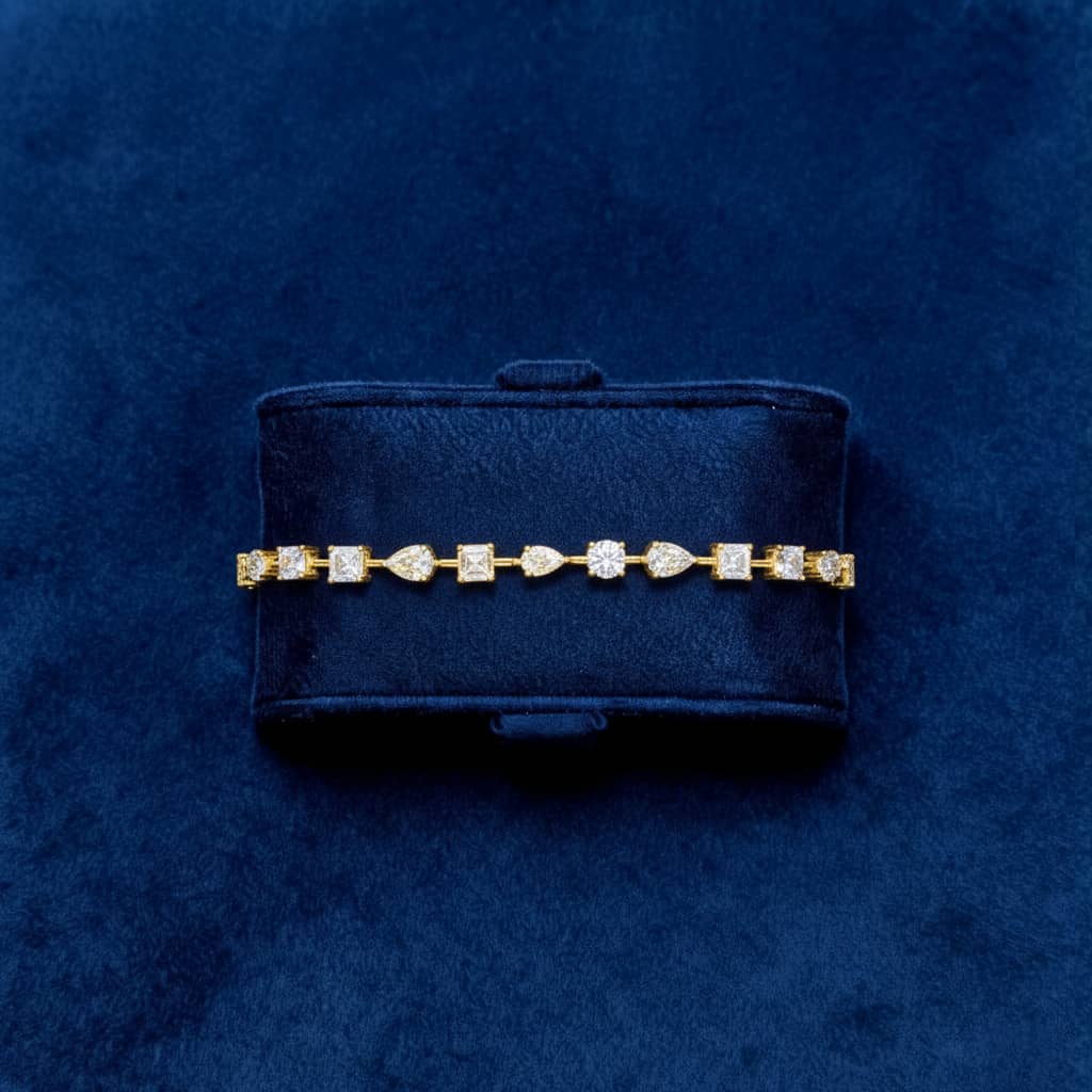 RIWA 5MM MOISSANITE TENNIS BRACELET - GOLD - D COLOR - VVS1