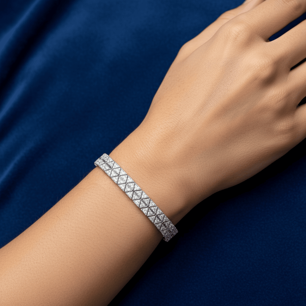 RAYAN MOISSANITE TENNIS BRACELET - ROSE GOLD - D COLOR - VVS1