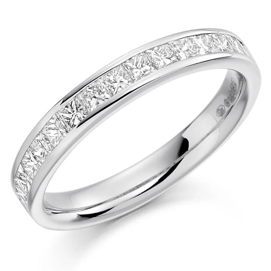 PRINCESS CUT HALF ETERNITY BAND