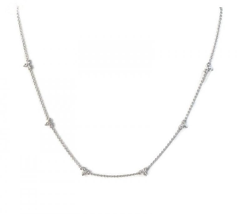 DELICATE DIAMOND CLUSTER NECKLACE