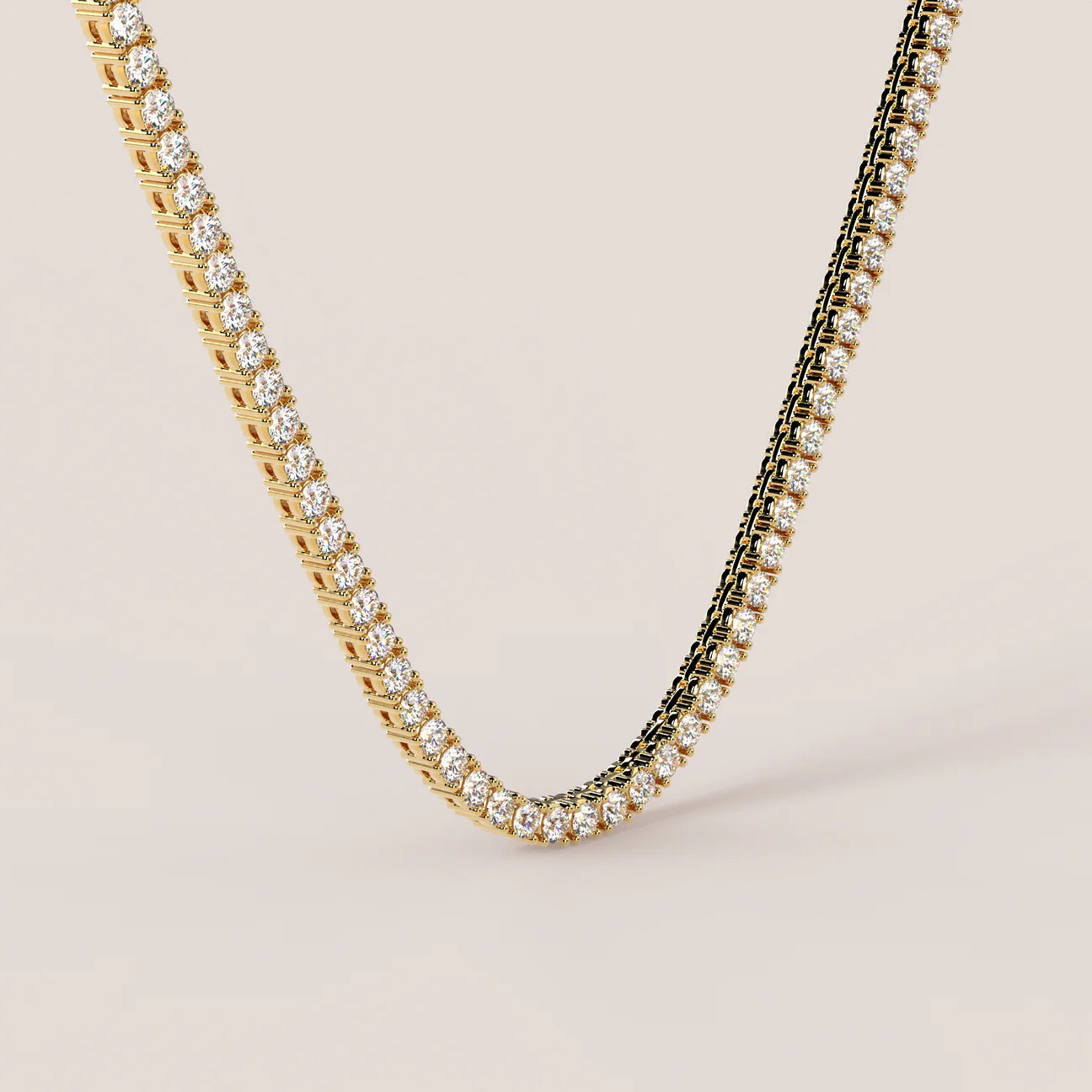 MENS 4MM TENNIS CHAIN - GOLD