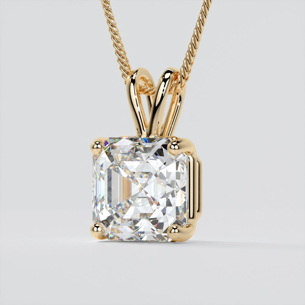 11CT ASSCHER SOLITAIRE PENDANT