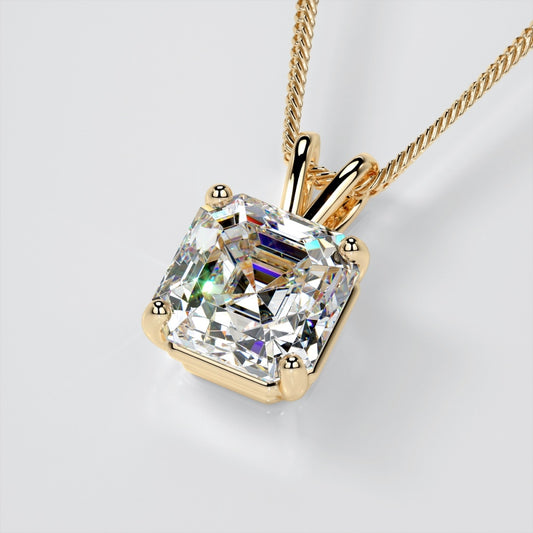 11CT ASSCHER SOLITAIRE PENDANT