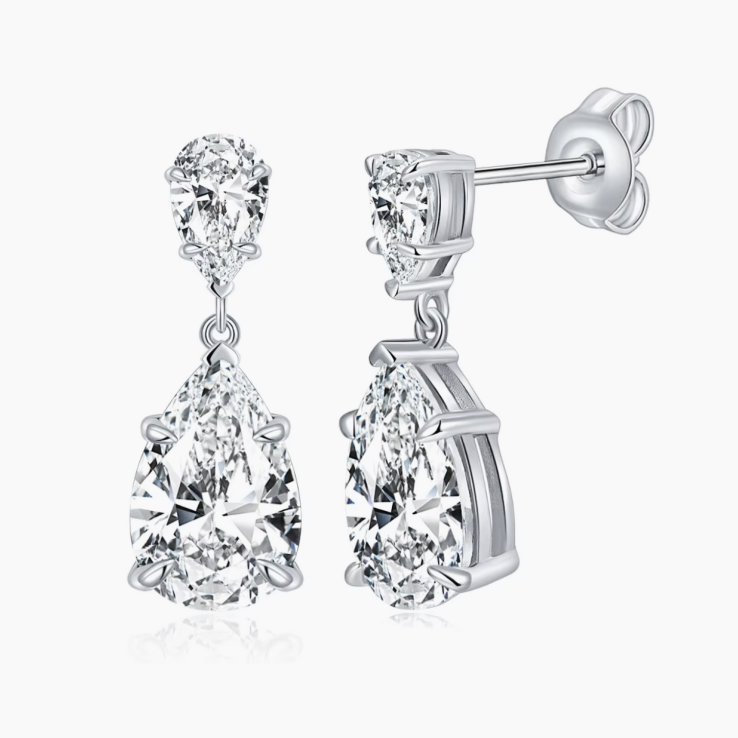 DUAL PEAR DROP STUDS