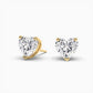 1CT HEART SHAPE STUD EARRINGS