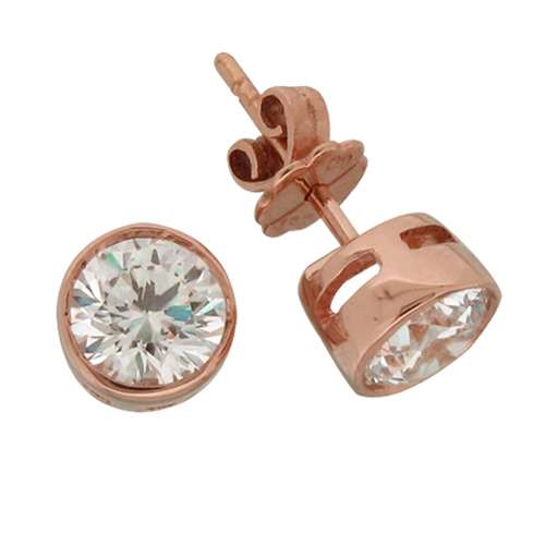 1.5CT SOLITAIRE STUD BRILLIANT BEZEL SET EARRINGS