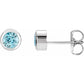 1.5CT SOLITAIRE STUD BRILLIANT BEZEL SET EARRINGS