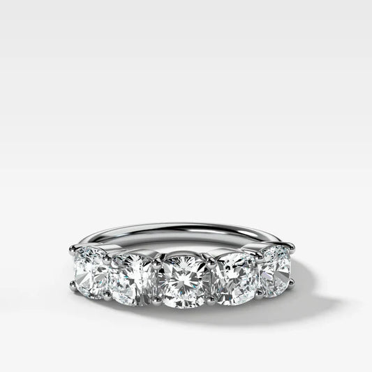 CLASSIC CUSHION CUT FIVE STONE RING