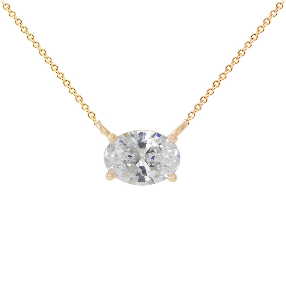 5CT SOLITAIRE OVAL NECKLACE