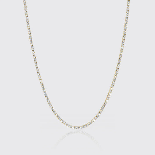 5MM TENNIS NECKLACE - GOLD