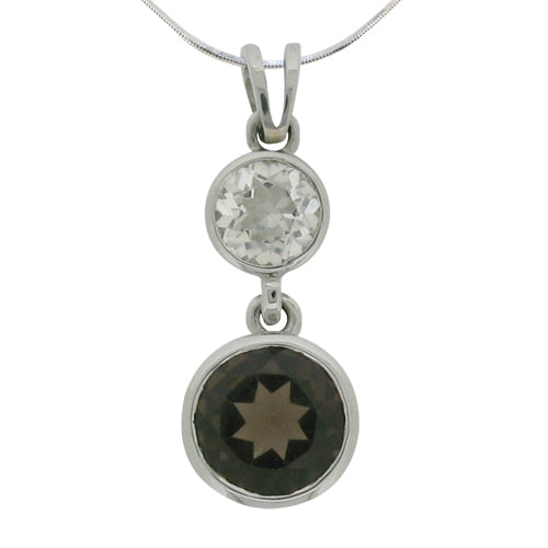 DROP ROUND BRILLIANT BEZEL SET PENDANT