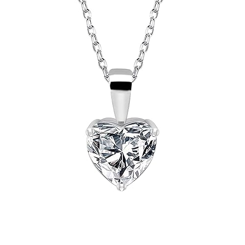 2CT SOLITAIRE HEART PENDANT