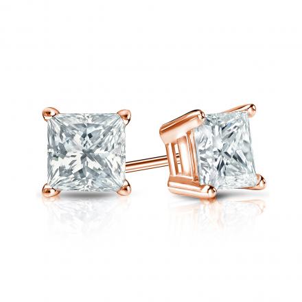 2CT SOLITAIRE PRINCESS STUDS