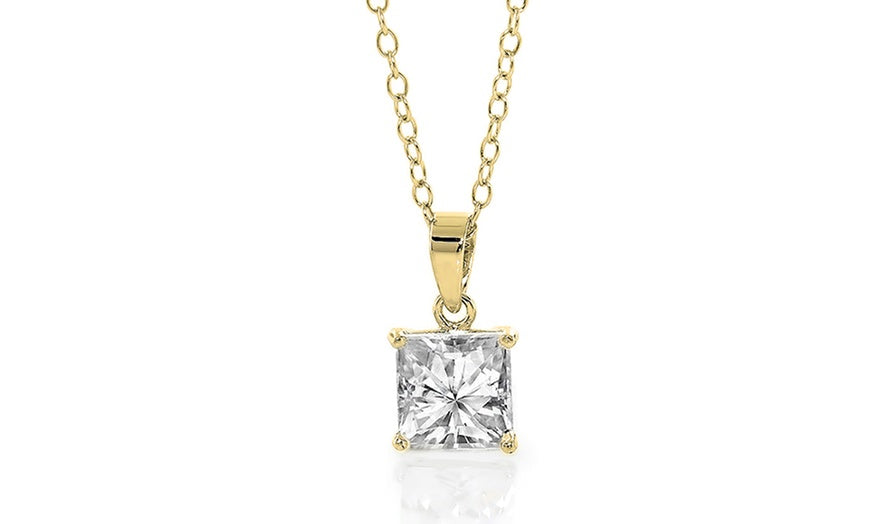 2CT SOLITAIRE PRINCESS CUT PENDANT