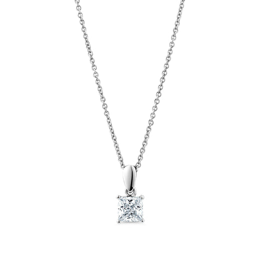 2CT SOLITAIRE PRINCESS CUT PENDANT