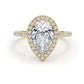 HALO PEAR SHAPED DIAMOND SIMULANT RING