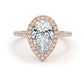 HALO PEAR SHAPED DIAMOND SIMULANT RING