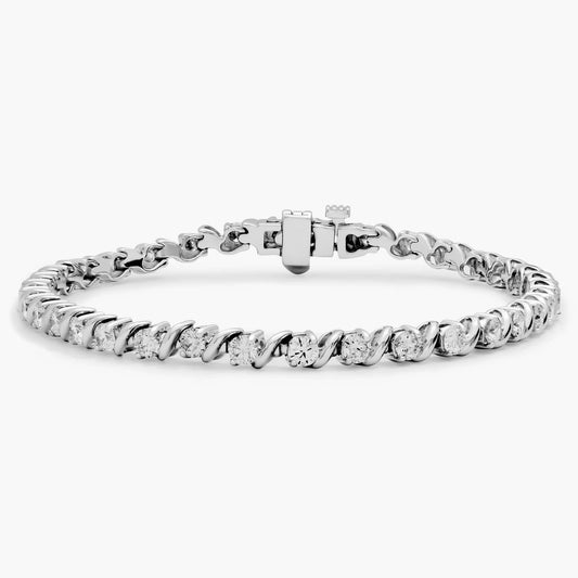 S-LINK  BRILLIANT TENNIS BRACELET - WHITE GOLD