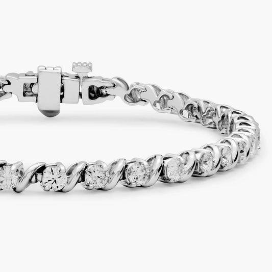 S-LINK  BRILLIANT TENNIS BRACELET - WHITE GOLD