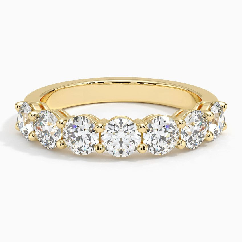 7 STONE  BRILLLIANT CUT ETERNITY RING