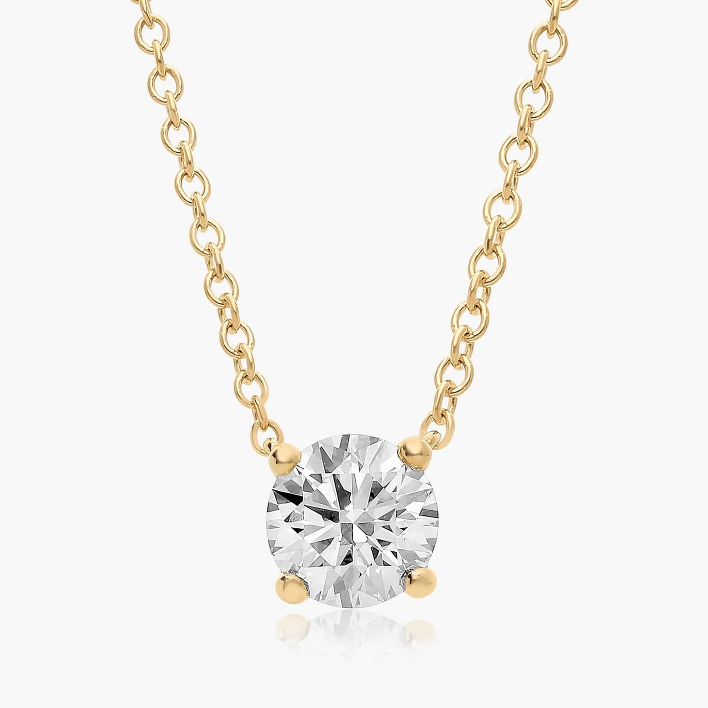 4CT SOLITAIRE ROUND NECKLACE