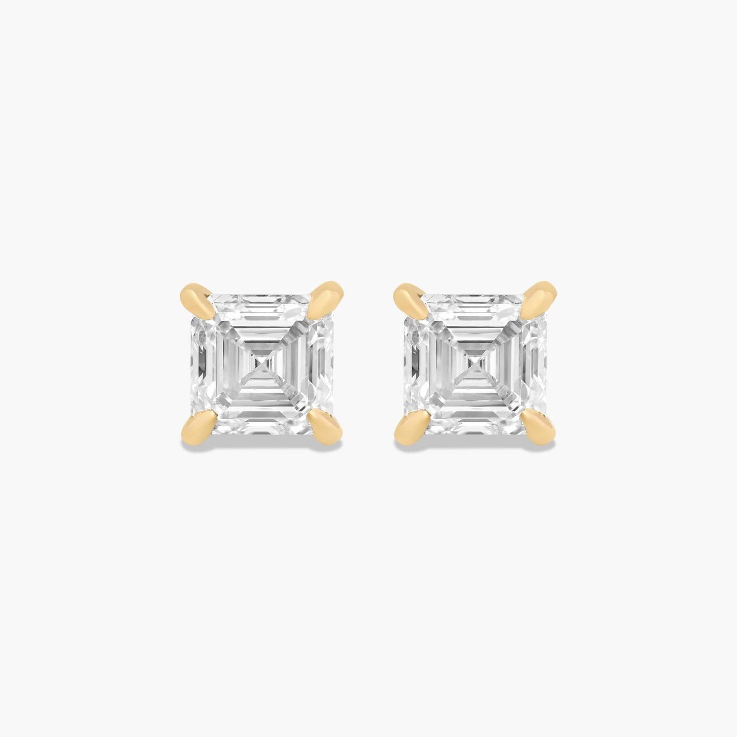 3.5CT ASSCHER CUT STUD EARRING