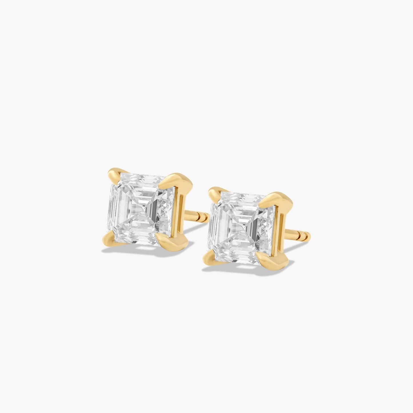 3.5CT ASSCHER CUT STUD EARRING