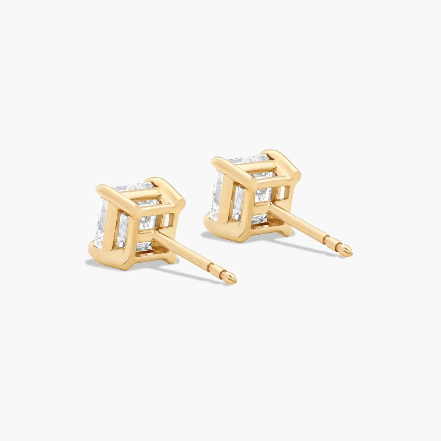 3.5CT ASSCHER CUT STUD EARRING