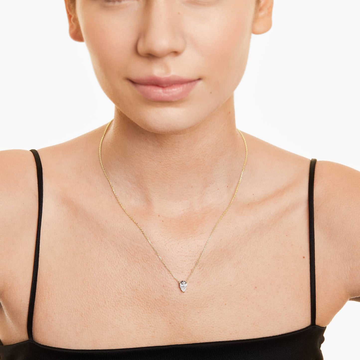 2CT PEARDROP SOLITAIRE NECKLACE