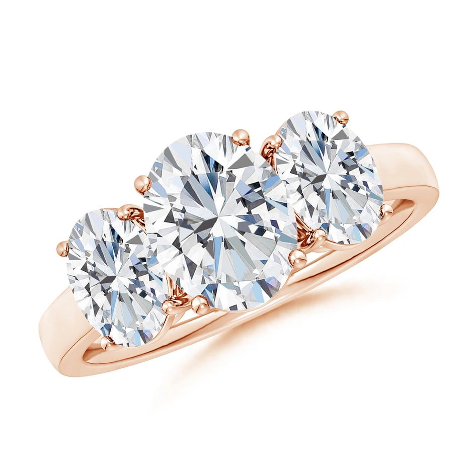 3 STONE OVAL CUT DRESS RING