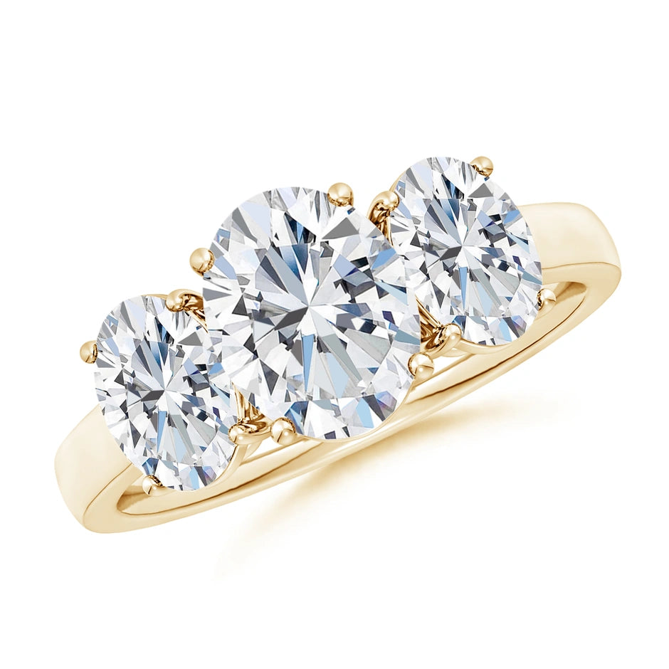 3 STONE OVAL CUT DRESS RING