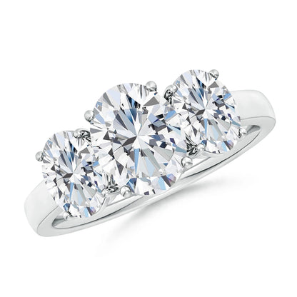 3 STONE OVAL CUT DRESS RING