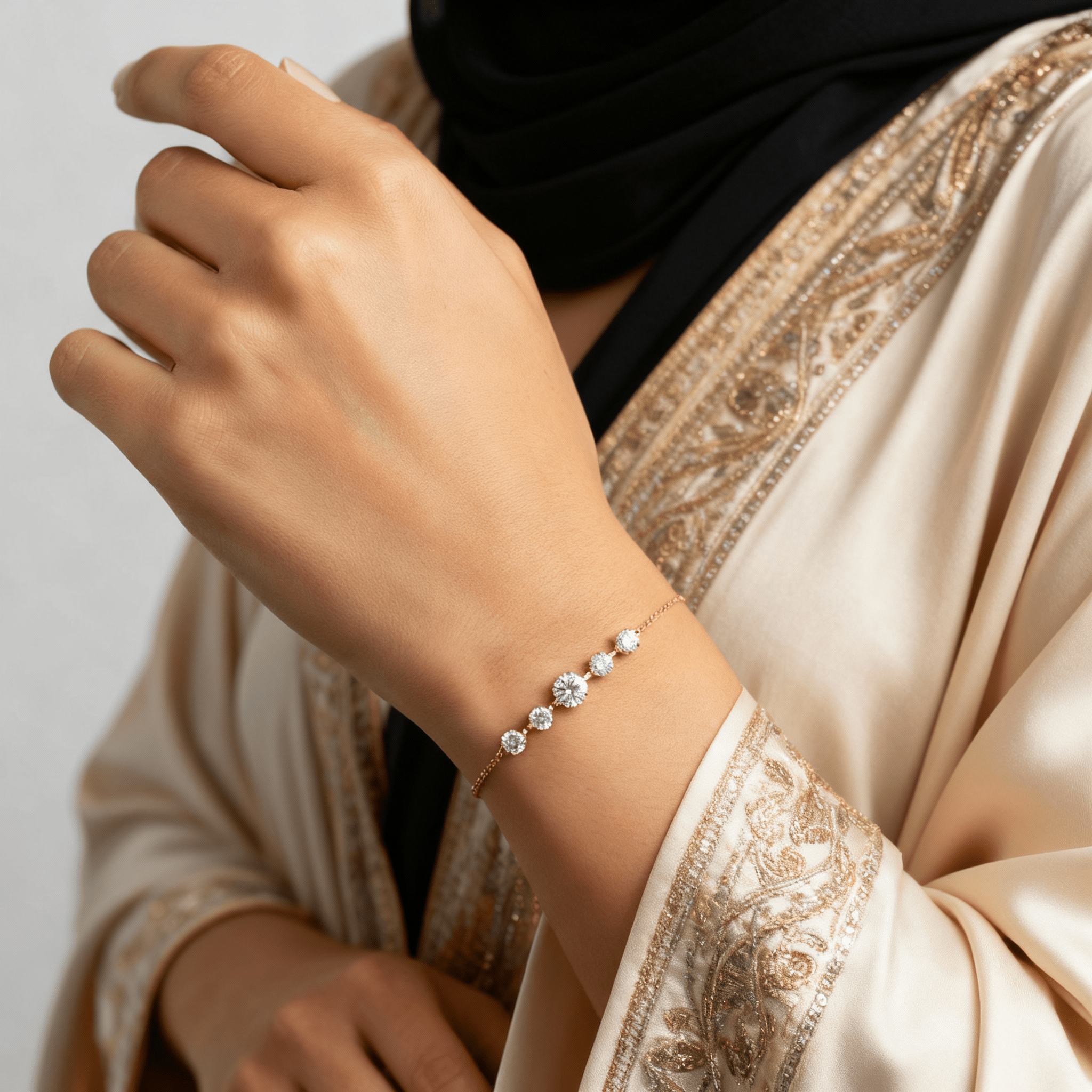 Amani Moissanite Bracelet – Gold – D Colour – VVS1