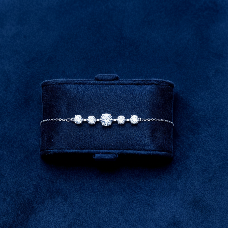 Amani Moissanite Bracelet – Gold – D Colour – VVS1