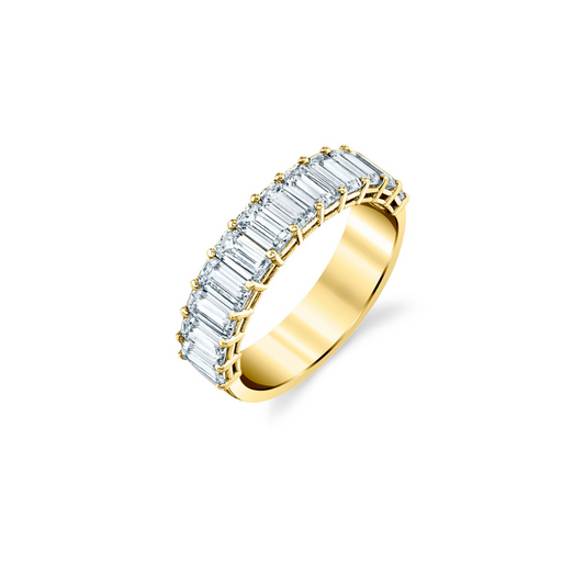 HALF ETERNITY EMERALD CUT ETERNITY BAND