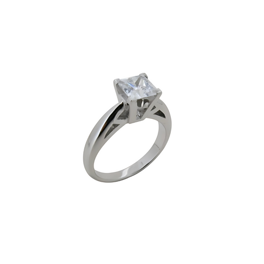 PRINCESS SOLITAIRE ENGAGEMENT RING