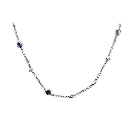 DIAMONDS BY THE YARD NECKLACE - WHITE GOLD