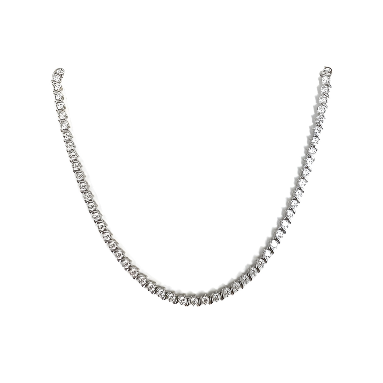 MENS  3.25MM S-LINK TENNIS CHAIN-WHITE GOLD