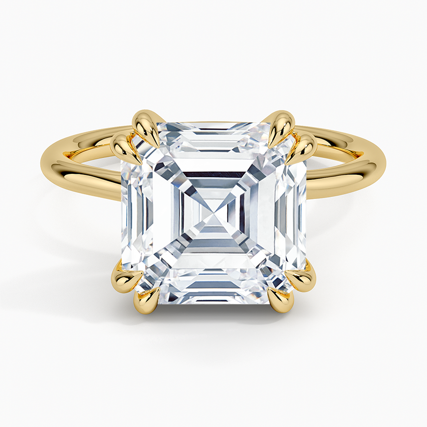 خاتم سوليتير مقطوع من ASSCHER